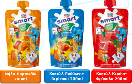 Smart παιδικός χυμός μήλο πορτοκάλι 200ml